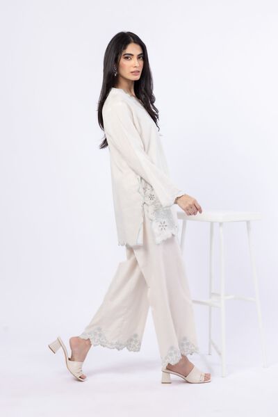 Embroidered | Linen Cotton | Pants | AED 92.00