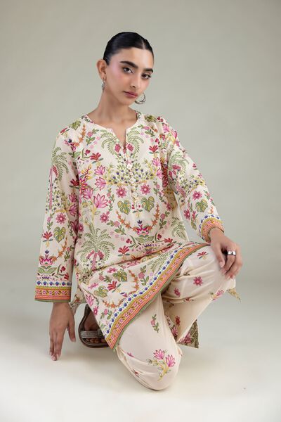 Printed | Cambric | Short Cambric Kurta | AED 150.00
