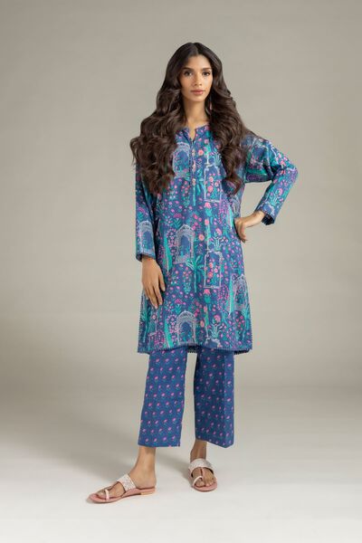 Printed | Heavy Textured Cotton | Pants | AED 70.00