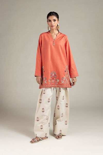 Embroidered | Heavy Textured Cotton | Pants | AED 90.00