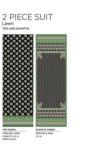 Fabrics 2 Piece | Top Dupatta, BLACK, hi-res