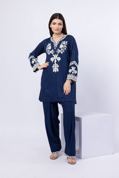 Embroidered | Crosshatch Raw Silk | Shalwar | AED 46.00