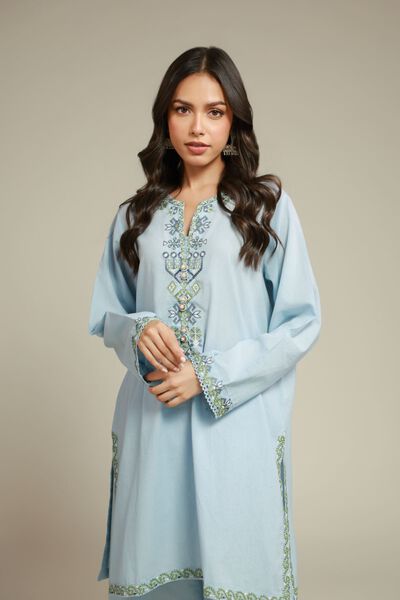 Embroidered | Cambric | Fabrics 2 Piece | Top and Bottom | AED 75.00