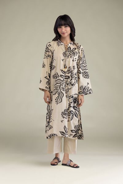 Dyed | Cambric | Beige Solid Pants | AED 80.00