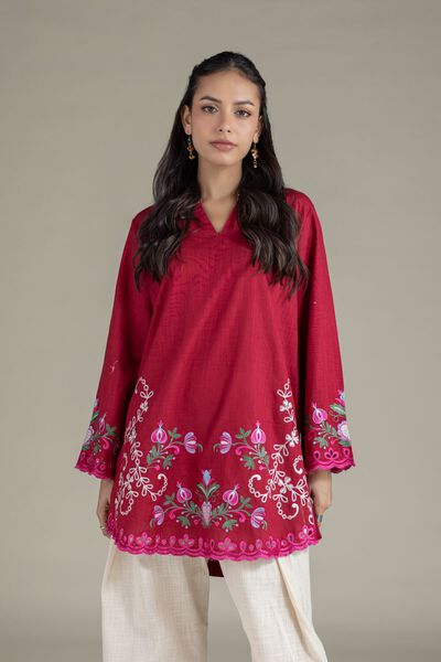 Embroidered | Heavy Textured Cotton | Kurta | AED 140.00