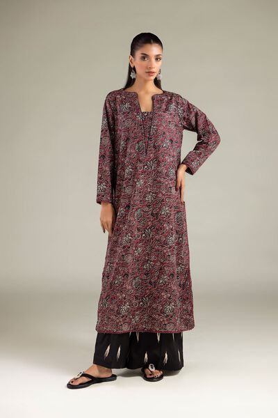 Printed | Cambric | Relaxed Ikat Pants | AED 80.00