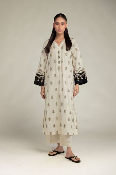 Embroidered | Cotton Dobby | Cotton Dobby Pants | AED 80.00