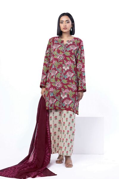 Printed | Cotton | Tailored 3 Piece | AED 180.00