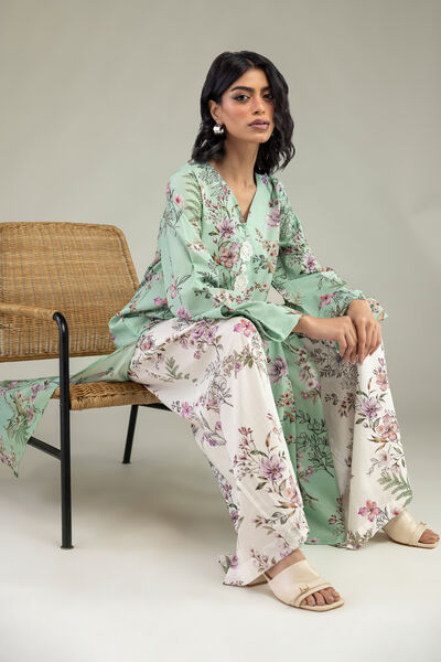 Embroidered | Cambric | Floral Cambric Kurta | AED 100.00