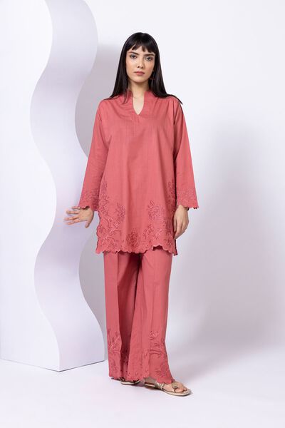 Embroidered | Crosshatch Poplin | Kurta | AED 140.00