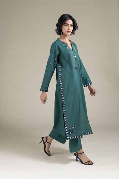 Dyed | Khaddar | Pants | AED 60.00