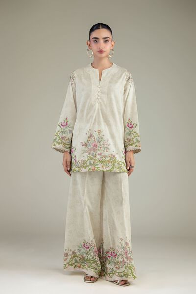Printed | Cambric | Floral Cambric Pants | AED 150.00