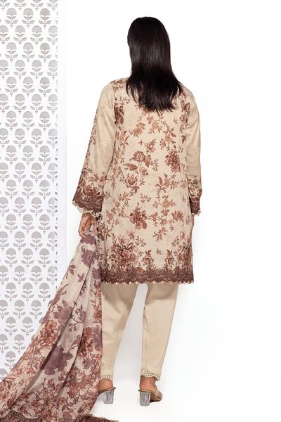 Cotton Satin | Embroidered | Fabrics 3 Piece | AED 100.00