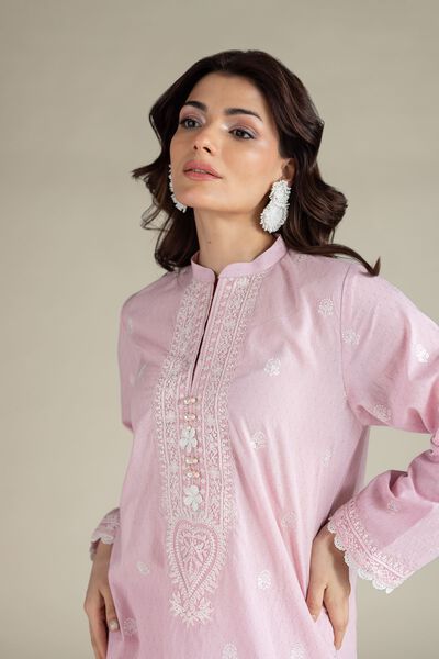 Embroidered | Cotton Dobby | Fabrics 2 Piece | Top and Bottom | AED 150.00