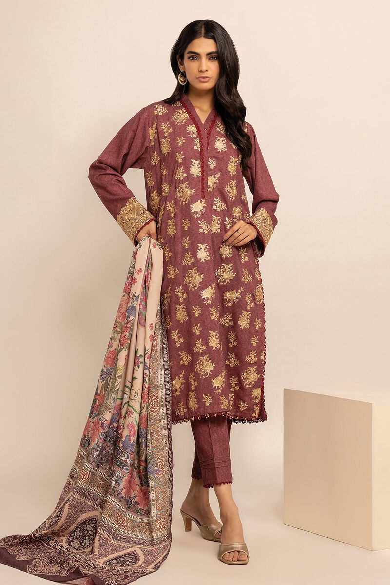 Embroidered | Karandi | Fabrics 3 Piece | null