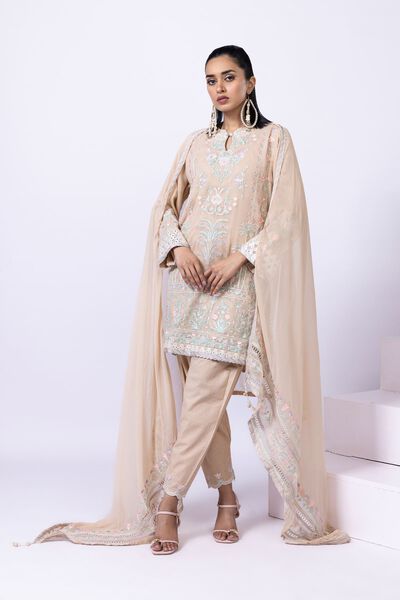 Embroidered | Polyester Crinkle Chiffon | Kurta | AED 72.00