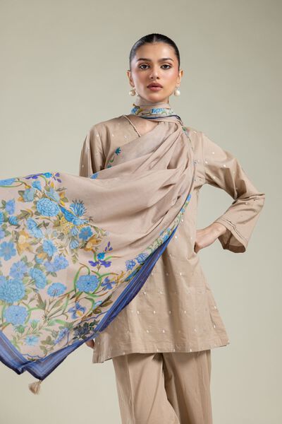 Embroidered | Lawn | Beige Lawn Dupatta | AED 80.00
