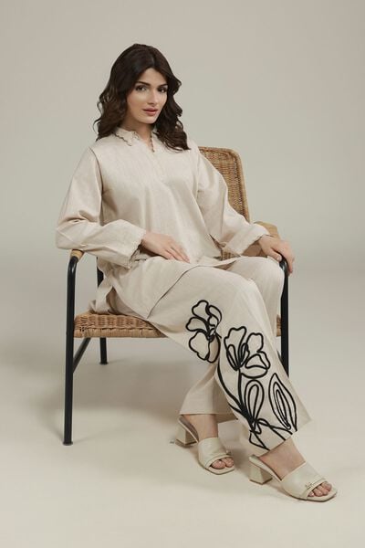 Embroidered | Heavy Textured Cotton | Short Solid Kurta | AED 100.00