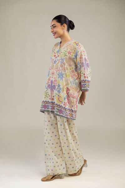 Printed | Textured Weave | Printed Shalwar | AED 130.00