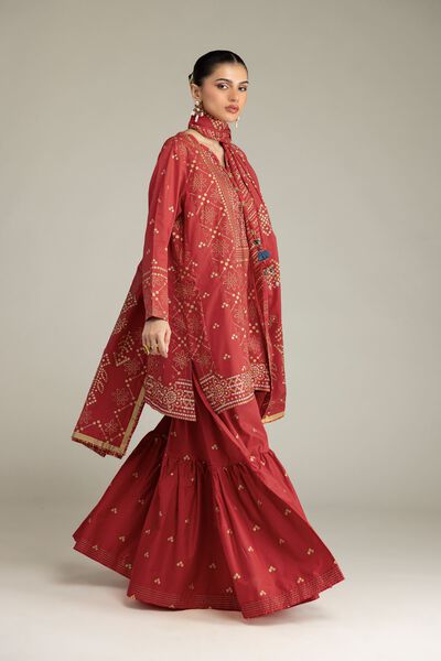 Embroidered | Cambric | Cambric 3-piece Co-ord | AED 204.00