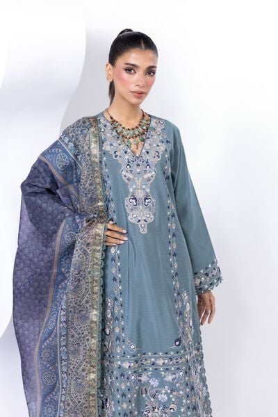 Embroidered | Dull Raw Silk | Fabrics 3 Piece | AED 280.00
