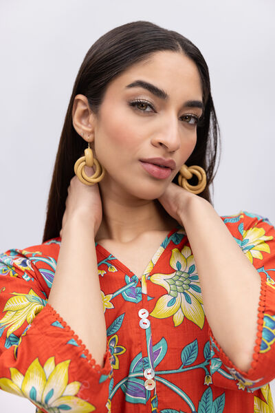 Printed | Crosshatch Poplin | Kurta | AED 100.00