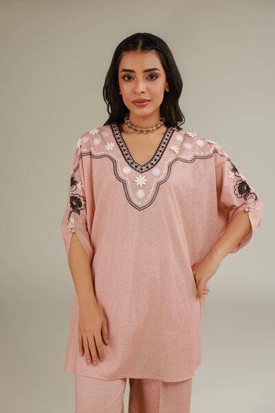 Embroidered | Cotton Dobby | Floral Cotton Kurta | AED 150.00