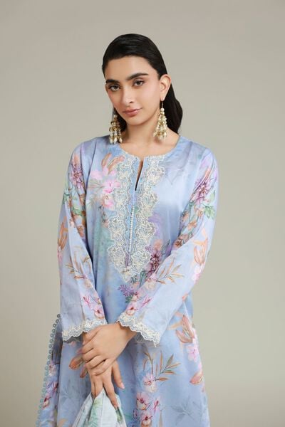 Printed | Satin | Fabrics 3 Piece | AED 200.00