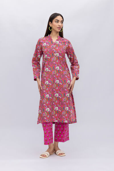Printed | Crosshatch Poplin | Kurta | AED 100.00