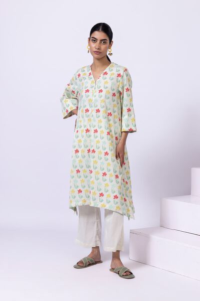 Printed | Ripple Crinkle | Kurta | AED 50.00