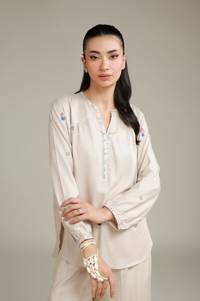 Embroidered | Viscose Crepe | Tunic | AED 65.00