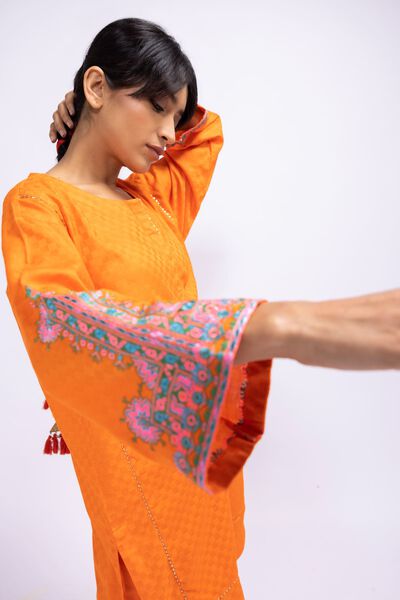 Kurta, ORANGE, hi-res