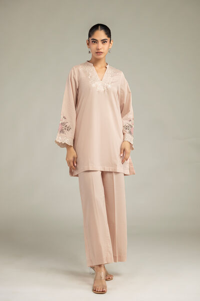 Embroidered | Cambric | Solid Cambric Pants | AED 130.00