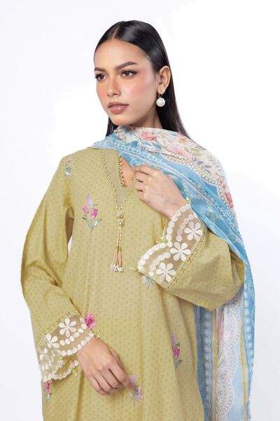 Embroidered | Cotton Dobby | Fabrics 3 Piece | AED 200.00