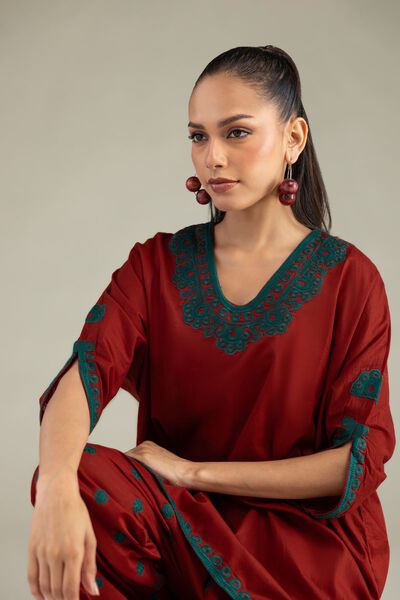 Embroidered | Cambric | Solid Cambric Kurta | AED 180.00