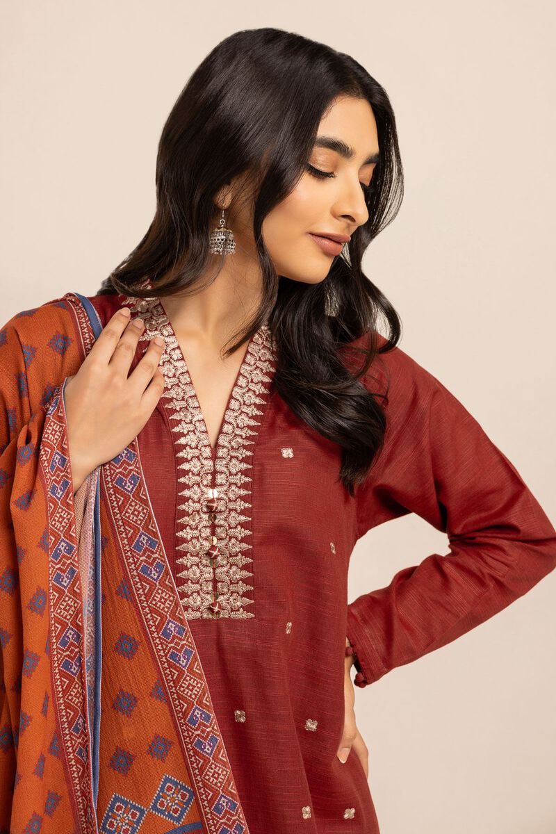 Embroidered | Crosshatch | Fabrics 3 Piece | null