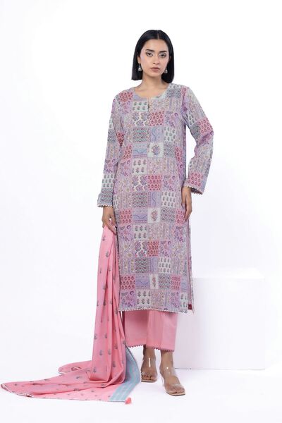 Printed | Cotton | Tailored 3 Piece | AED 180.00