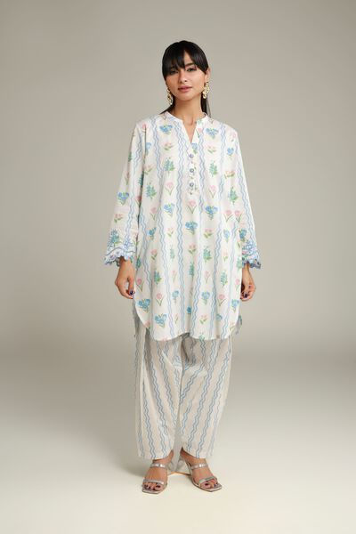 Embroidered | Cotton Dobby | Printed Cotton Shalwar | AED 80.00
