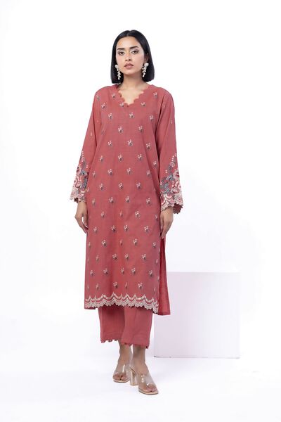 Embroidered | Heavy Textured Cotton | Fabrics 2 Piece | Top and Bottom | AED 180.00