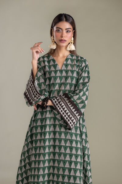 Printed | Light Khaddar | Longline Printed Kurta | AED 150.00