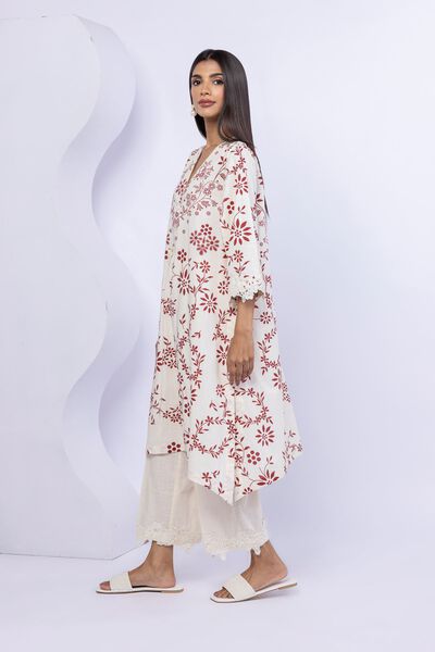 Embroidered | Crosshatch Poplin | Pants | AED 80.00