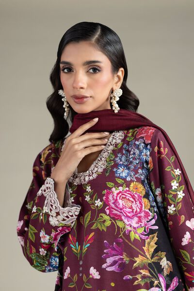 Embroidered | Raw Silk | Fabrics 3 Piece | AED 250.00