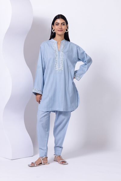 Embroidered | Leno | Kurta | AED 120.00