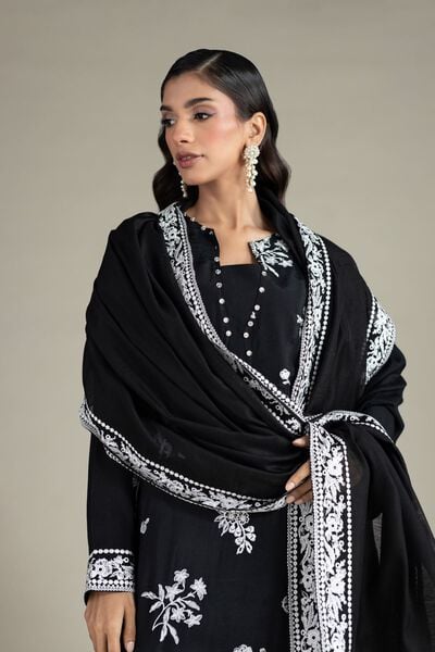 Embroidered | Raw Silk | Tailored 3-Piece Set | AED 350.00