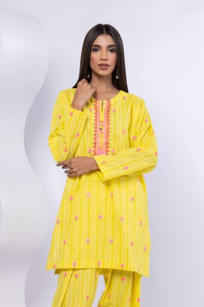 Embroidered | Lurex Stripes | Kurta | AED 140.00