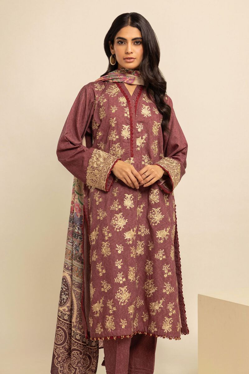 Embroidered | Karandi | Fabrics 3 Piece | null