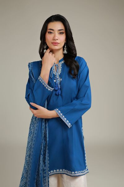 Embroidered | Lawn | Blue Lawn Dupatta | AED 80.00