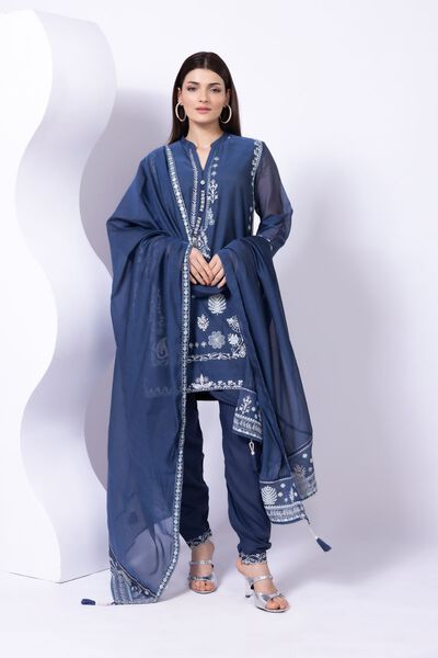 Embroidered | Crosshatch Raw Silk | Shalwar | AED 24.00