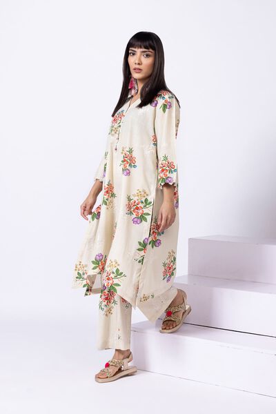 Embroidered | Crosshatch Poplin | Pants | AED 80.00