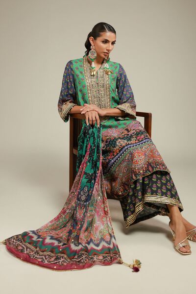 Embroidered | Raw Silk | 3 Piece Co-ord Set | AED 174.00